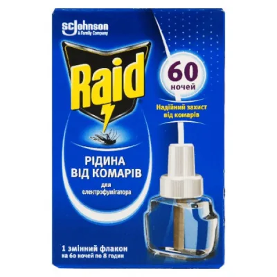Рідина для фумігатора Raid Проти комарів 60 ночей (5000204329131)