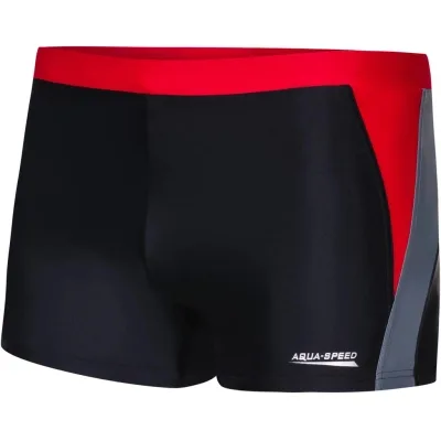 Плавки Aqua Speed Dario 346-16 чорний, червоний, сірий L (5908217662347)