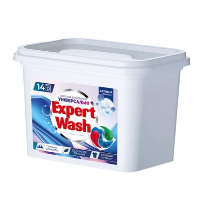 Капсули для прання Expert Wash Універсальні Гірська свіжість 14 шт. (4820197122677)