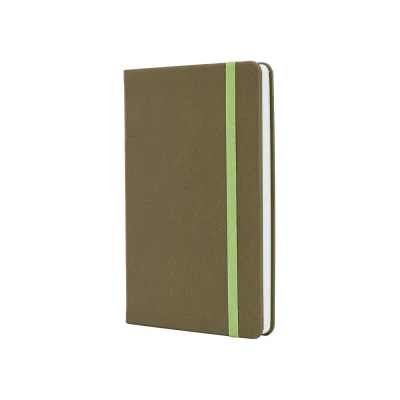 Книга записна Optima А5 MAGIC, тверда обкладинка, гумка, білий блок клітинка, фісташковий (O27102-67)
