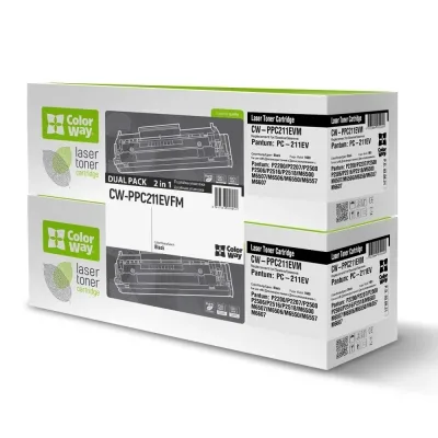 Картридж ColorWay Pantum (PC-211EV) P2200/2207/2506/M6500/M6607 Black, DUAL PACK (CW-PPC211EVFM)