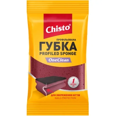 Губки кухонні Chisto OneClean Профільована 1 шт. (4823098415428)