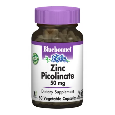 Мінерали Bluebonnet Nutrition Цинк Пиколинат 50мг, 50 гелевих капсул (BLB-00738)