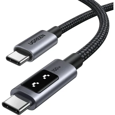 Дата кабель USB-C to USB-C 2.0m PD 100W L509 black Ugreen (35512)