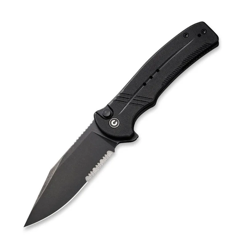 Ніж Civivi Cogent Serrated, Black G10, Darkwash (C20038E-1)