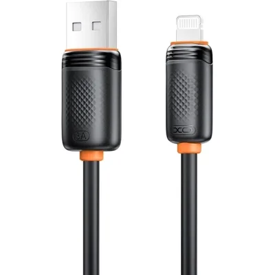 Дата кабель USB 2.0 AM to Lightning 1.0m 3A black XO (NB302-AI.black)