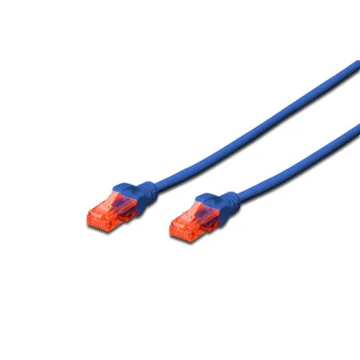 Патч-корд 3м, UTP, cat.6, CCA, AWG 26/7, PVC, blue Digitus (DK-1612-030/B)