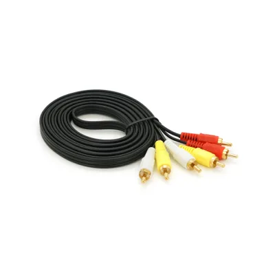 Кабель мультимедійний 3xRCA M to 3xRCA M 3.0m black Voltronic (YT-3хRCA(M)/3хRCA(M)-3.0G)