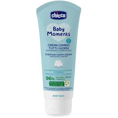 Дитячий крем Chicco Baby Moments захисний щоденний з патенолом під підгузок 100 мл (11641.00)