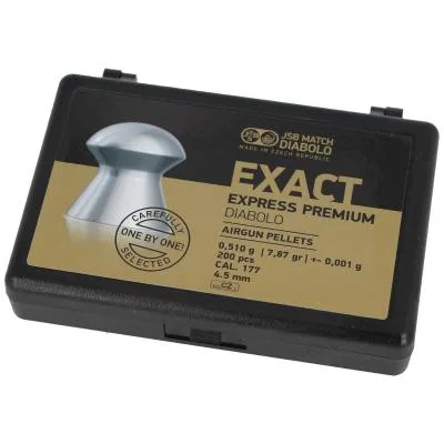Пульки JSB Exact Express Premium, 4,52 мм , 0,51 г, 200 шт/уп (10257-200)