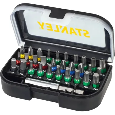 Набір біт Stanley Ph1,2,3x1, Pz 1,3x1, TH30, TH40, T25, L=60 мм, 31 шт, кейс (STA60490)