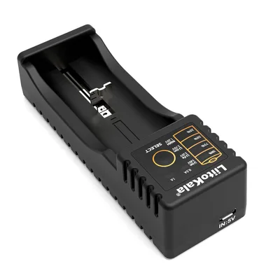 Зарядний пристрій для акумуляторів Liitokala 1 Slot, LED дисплей, USB, 3.7VLion/3.2VLi-Fe/1.2VNIHM/26650/ (Lii-100B)