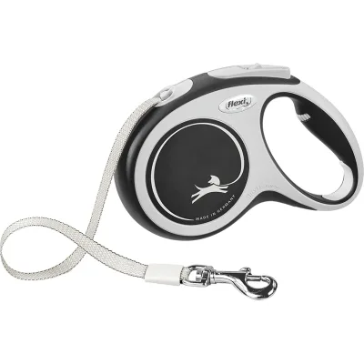Повідець для собак Flexi New Comfort М стрічка 5 м (чорний) (4000498043646)