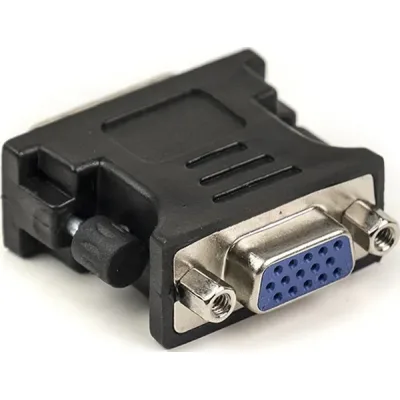 Перехідник VGA to DVI-I (24+5 pin), чорний PowerPlant (CA910892)