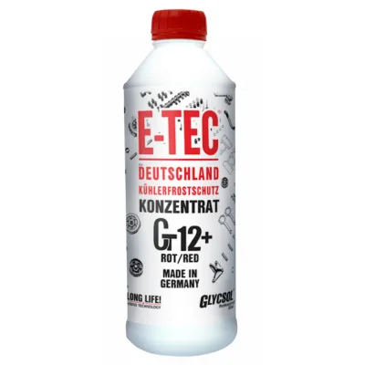 Антифриз E-TEC Конц. Gt12+ Glycsol червоний 1,5 л (9588)