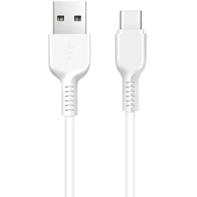 Дата кабель USB 2.0 AM to USB-C 2.0m 3A X20 white HOCO (6957531068914)