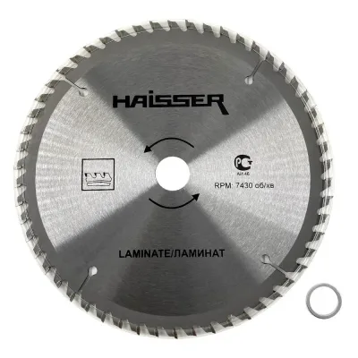 Диск пильний HAISSER по ламінату - 185х20 54 зуб. (22488)