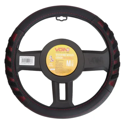 Чохол на руль VITOL M чорн (VLOD-L2628 BK/RD M)