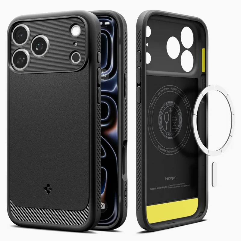 Чохол до мобільного телефона Spigen Rugged Armor MagSafe iPhone 18 Pro Max/17 Pro Max Matte Black (ACS12109)