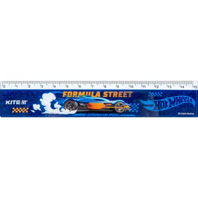 Лінійка Kite Hot Wheels, 15 см (HW24-090)