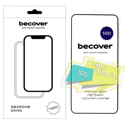 Скло захисне BeCover HMD Pulse Pro 10D Black (713173)