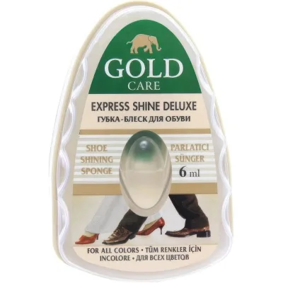 Губка для взуття GoldCare Експрес-блиск Безбарвна із запаскою 6 мл (8697704020797)
