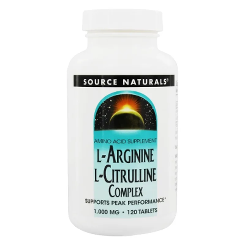 Амінокислота Source Naturals L-Аргінін L-Цитруліновий Комплекс 1000мг, 120 таблеток (SN2043)