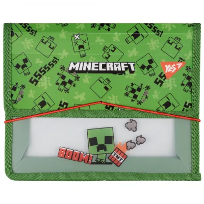 Папка для зошитів Yes В5 на резинці пластикова Minecraft Creeper (492208)
