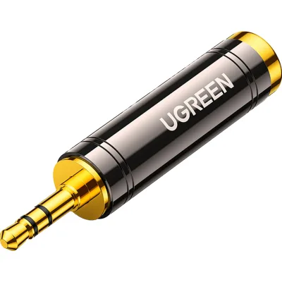 Перехідник 3.5mm M to 6.35mm F AV168 black Ugreen (60711)