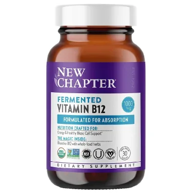 Вітамін New Chapter Вітамін B12 Ферментований, 1 мг, Fermented Vitamin В12, 30 табле (NC0258)
