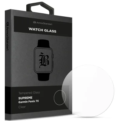 Скло захисне Armorstandart Supreme Black Icon Garmin Fenix 7X Clear (ARM84719)
