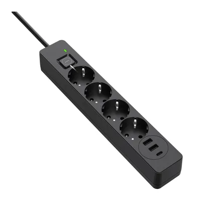 Мережевий фільтр живлення ColorWay CW-CHE432PDB, 4 розетки/3USB 2M (CW-CHE432PDB)