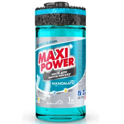 Засіб для ручного миття посуду Maxi Power Nanomatic 1 л (4820204703400)