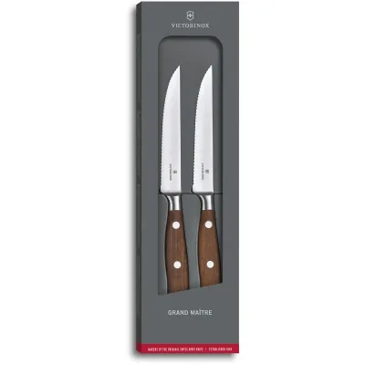 Набір ножів Victorinox Grand Maitre Steak Set 12см Serrated Wood (7.7240.2W)