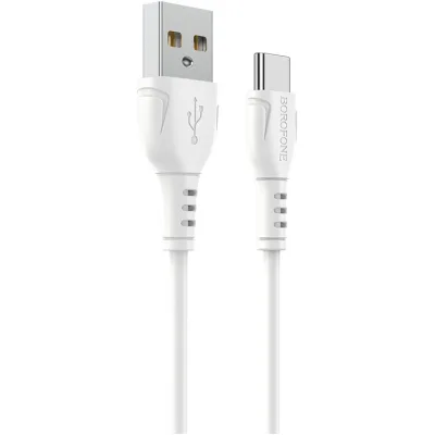 Дата кабель USB 2.0 AM to Micro 5P 1.0m 2.4A black BOROFONE (6931474743916)