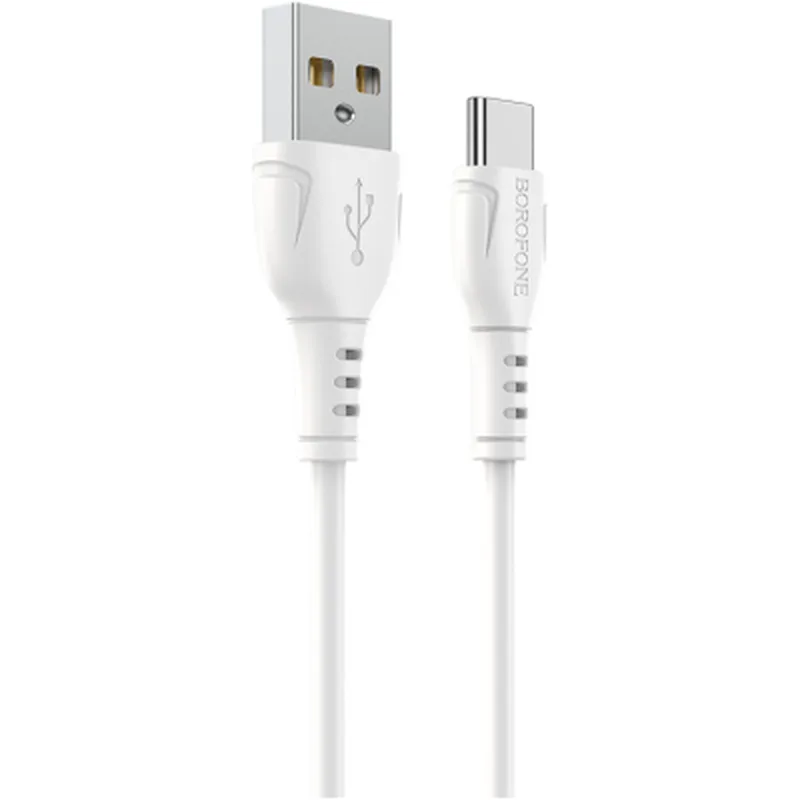 Дата кабель USB 2.0 AM to Micro 5P 1.0m 2.4A black BOROFONE (6931474743916)