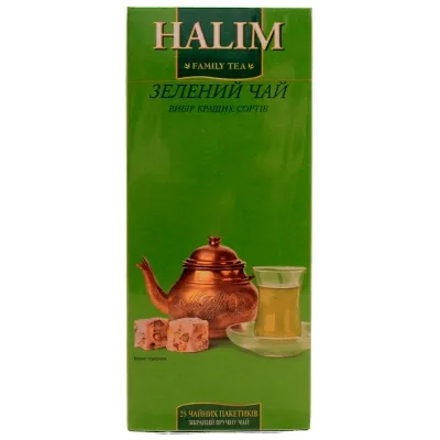 Чай Halim зелений 25х1.5 г (фільтр-пакет) (4820198874384)
