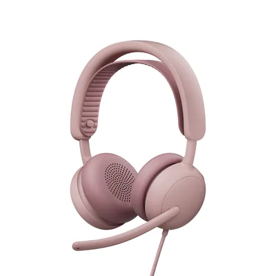 Навушники Logitech Zone Wired 2 USB Rose (981-001620)