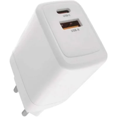 Зарядний пристрій EMOS V04G45 1xUSB-A + 1xUSB-C PD20W GaN (V04G45)