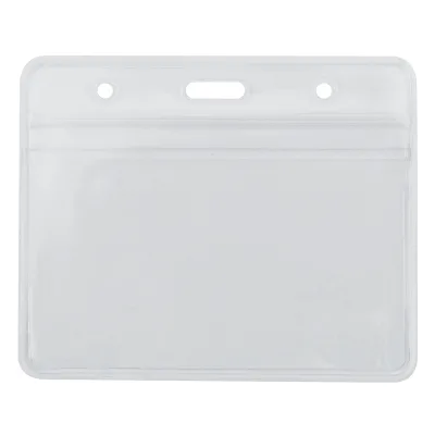 Бейдж Optima горизонтальний замок zip lock PVC, 108х70 мм (O45611)