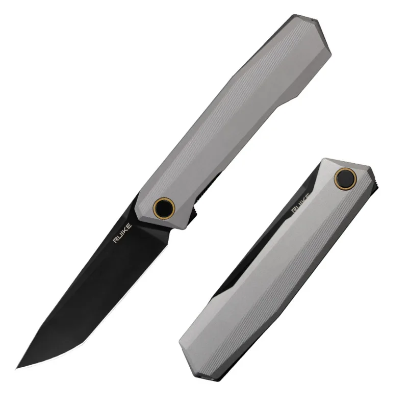 Ніж складаний туристичний Ruike P166-AК, (9.2 см) 14C28N / Aluminum сірий