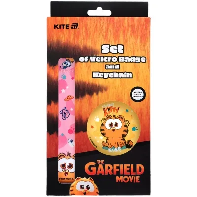 Бейдж Kite набір на липучці та підвіска Garfield (GF25-3010)