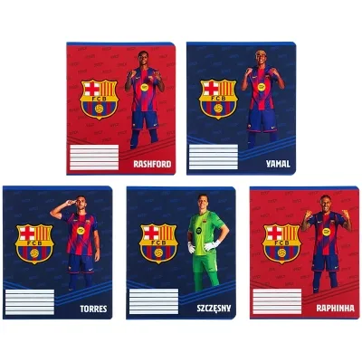 Зошит Kite FC Barcelona, 12 аркушів, клітинка (BC26-232) (упаковка 25 шт)