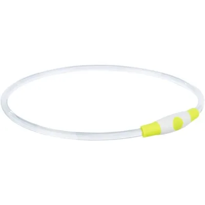 Нашийник для тварин Trixie Flash Light Ring USB мигаючий силіконовий зелений L–XL 65 см/8 мм (4057589126610)
