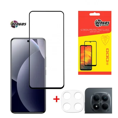 Скло захисне Dengos Xiaomi Redmi Note 15 Pro 5G + camera protection Black (DG-TGSCP-13)