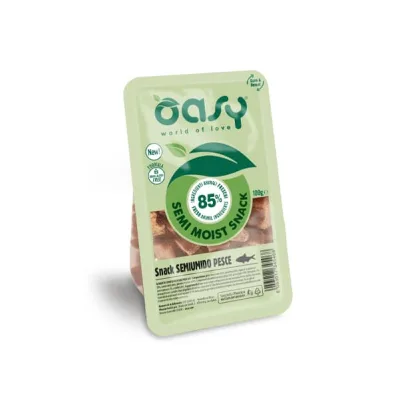 Ласощі для собак OASY Snack Semimoist Fish з рибою 100 г (8053017345468)