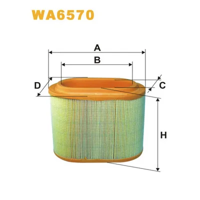 Повітряний фільтр для автомобіля Wixfiltron WA6570