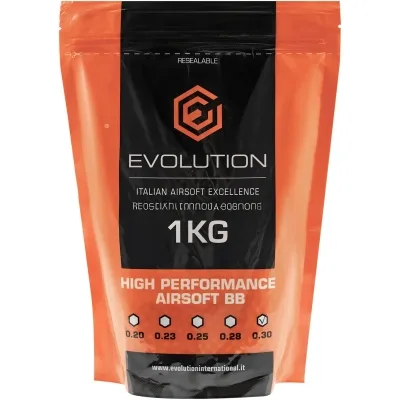 Страйкбольні кульки Evolution BB 6мм 0.30г High Performance White 1кг/уп (BBEA30-BOX)