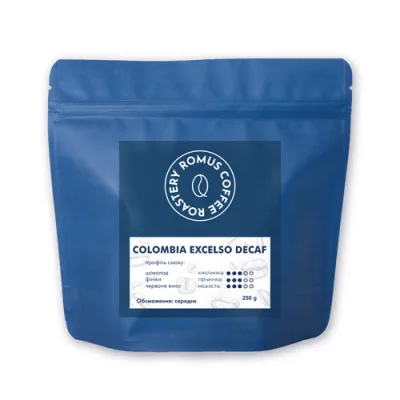 Кава Romus Colombia Exselso Decaf без кофеїну в зернах 250 г (669788)