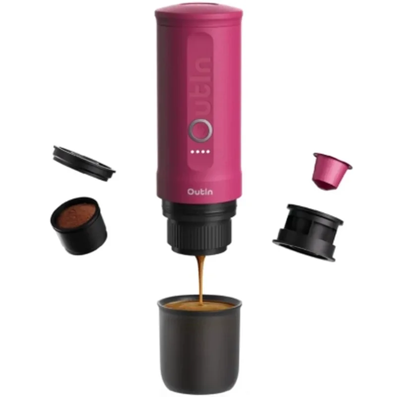 Кавоварка кемпінгова Outin Nano Espresso Machine OTEM-01 Crimson Red (OTEM-01-CR)